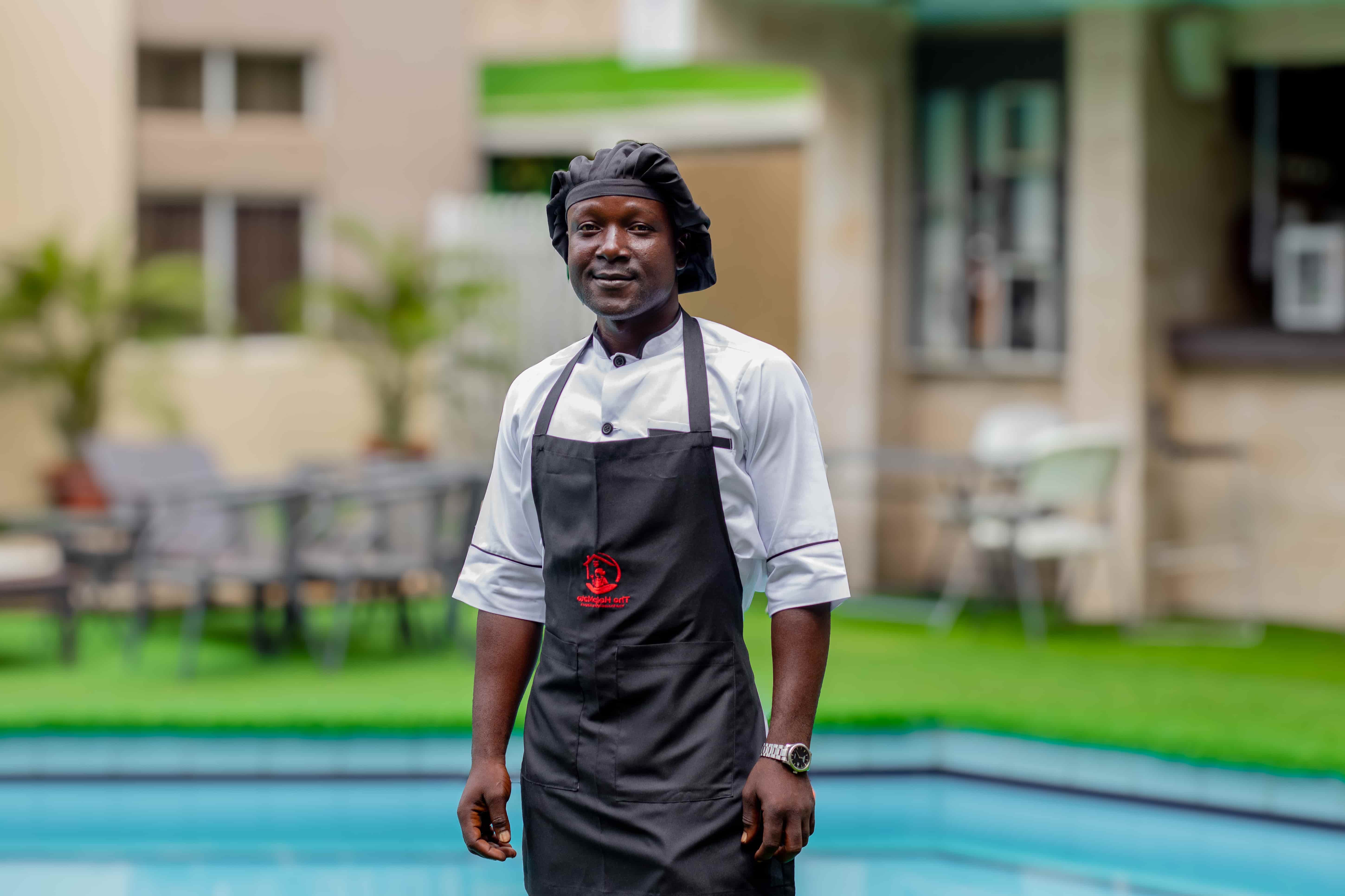 Chef by pool