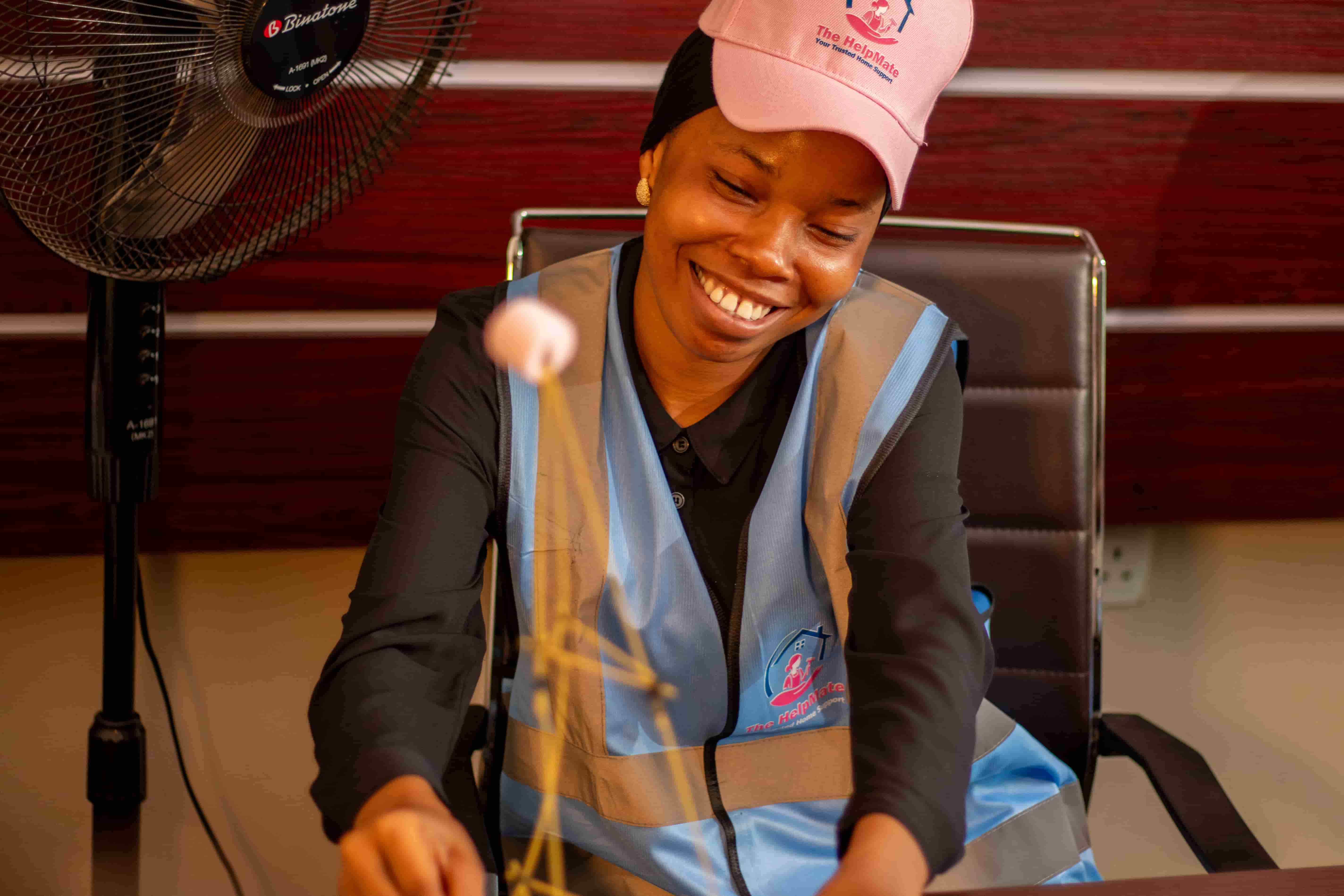 HelpMate worker smiling